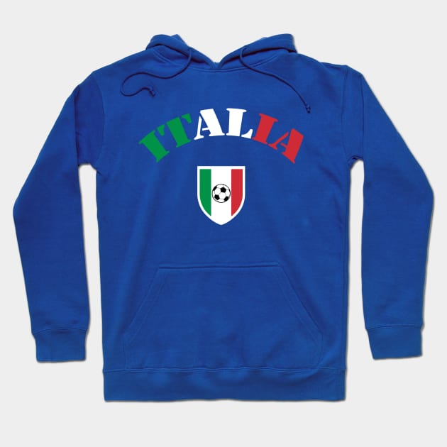 Italia Italian Football Soccer Fan Hoodie by vladocar